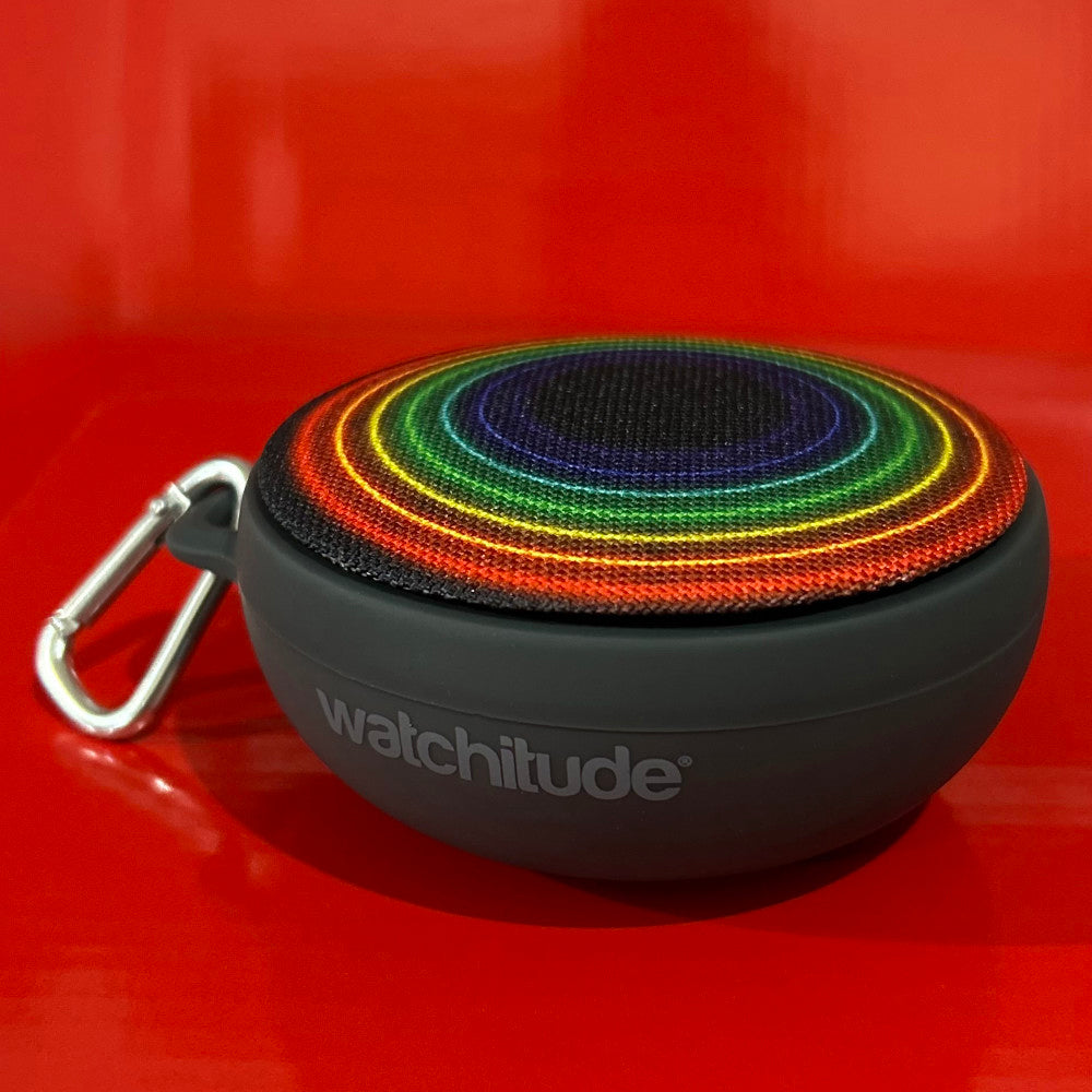 Alternative view of Watchitude Jammed 2 Go Rainbow Wave Round Bluetooth Speaker