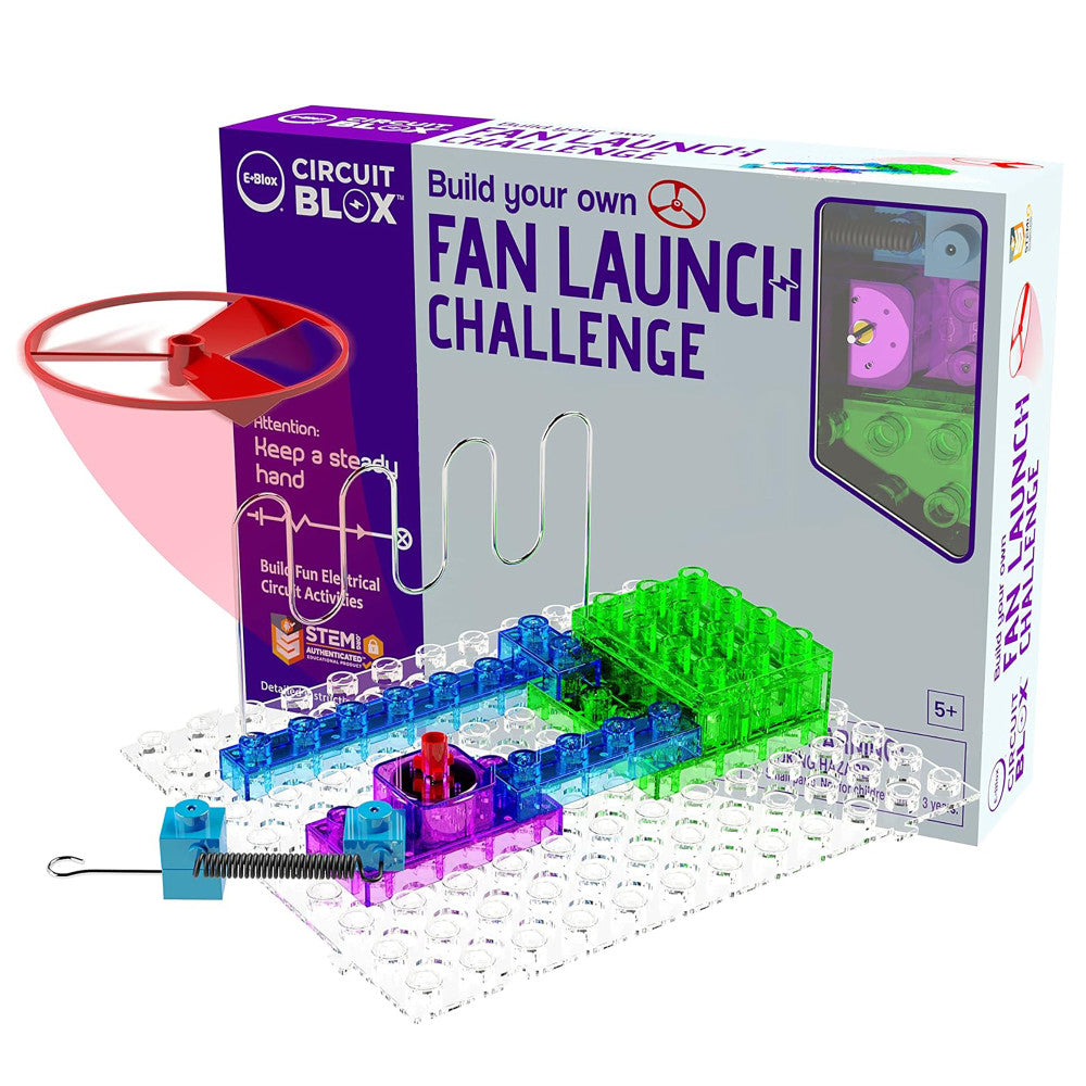 E-Blox Circuit Blox - Fan Launch Wire Maze Challenge - STEM Building Kit for Kids Ages 5+ - Image 3