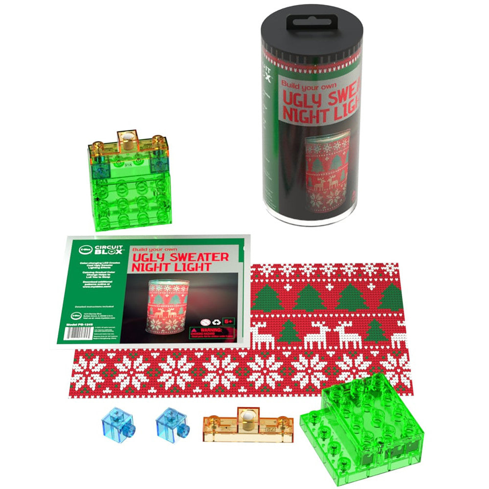 E-Blox Power Blox Ugly Sweater DIY Night Light Kit, Ages 5+