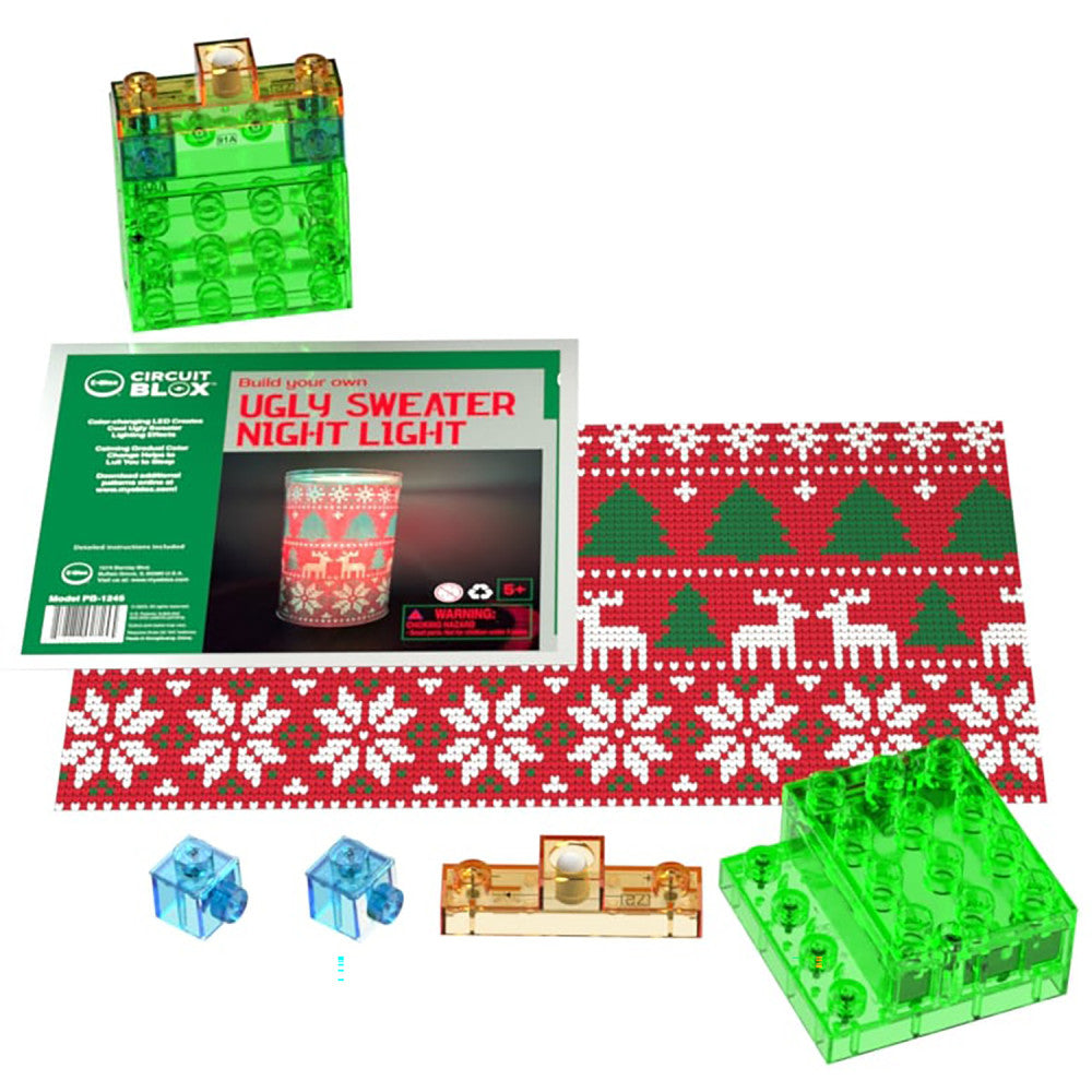 E-Blox Power Blox Ugly Sweater DIY Night Light Kit, Ages 5+ - Image 3