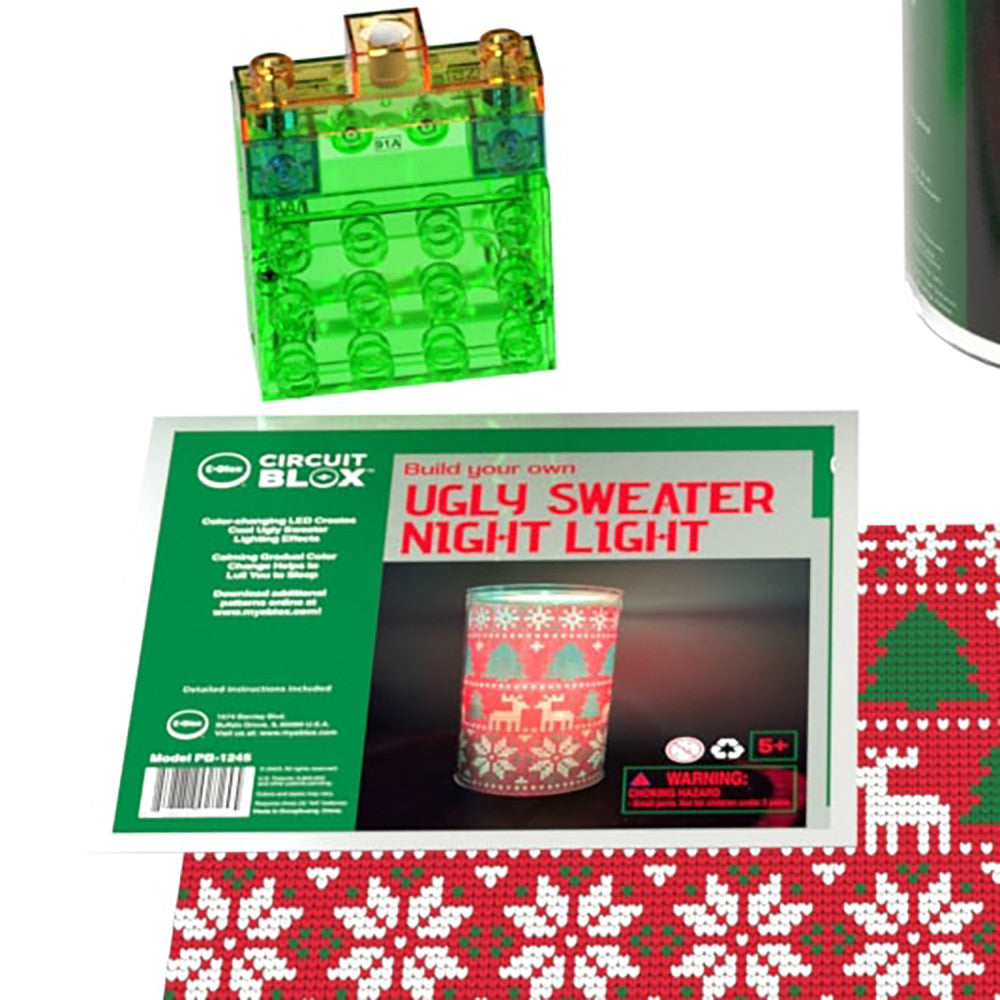 E-Blox Power Blox Ugly Sweater DIY Night Light Kit, Ages 5+ - Image 4