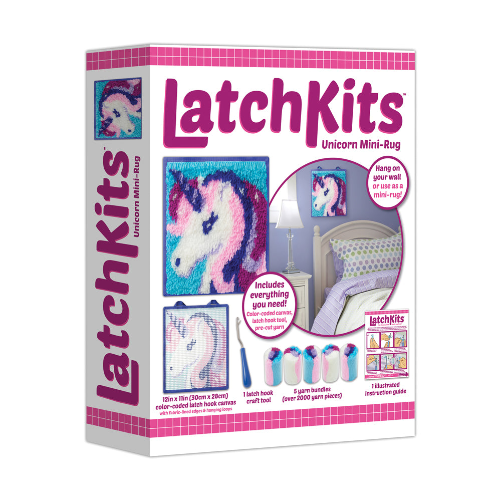 Alternative view of LatchKits Unicorn Mini-Rug Craft Kit - Create Your Own Fuzzy Rug