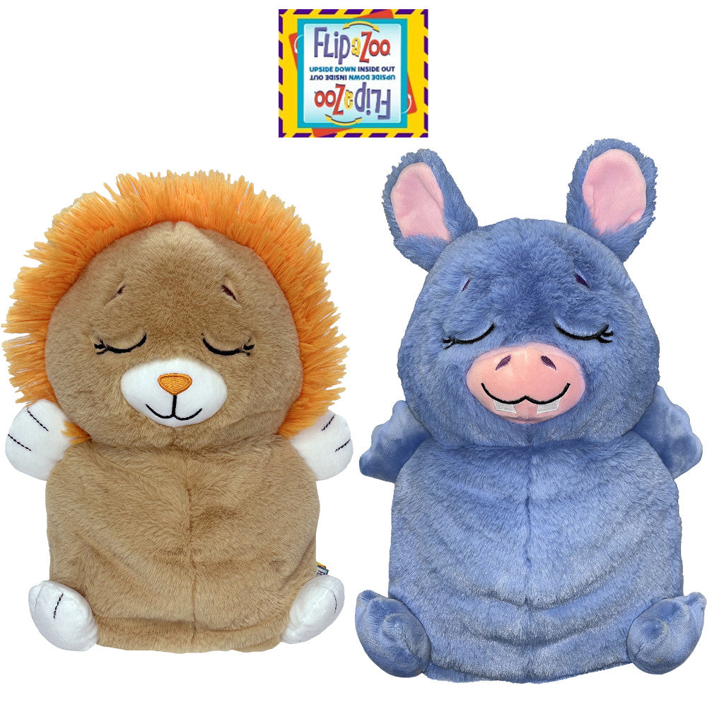 Alternative view of FlipaZoo Upside Down Inside Out 2-in-1 Plush - Lion to Hippo