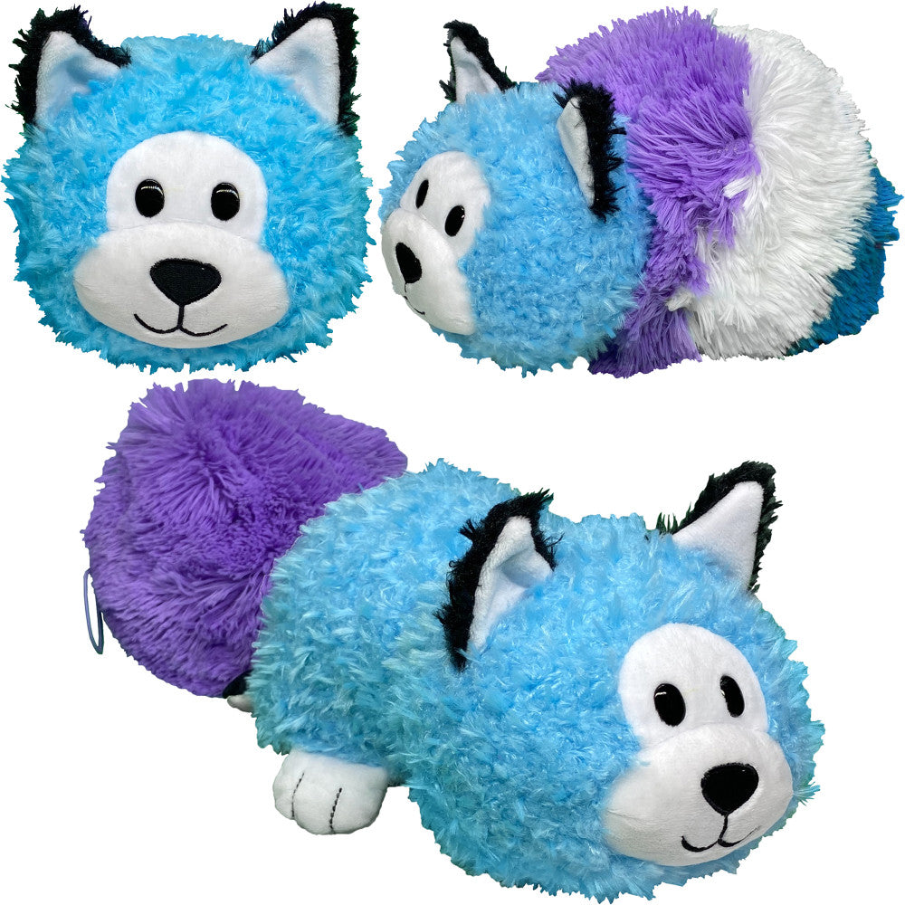 FlipaZoo Magic Tails 2-in-1 Plush - Transforming Purple Cat to Blue Husky - Image 3