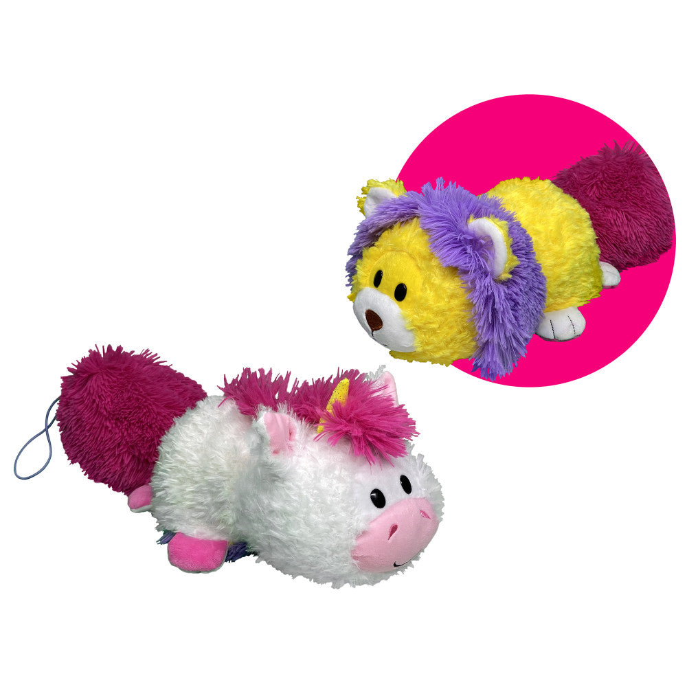 FlipaZoo Magic Tails 2-in-1 Plush - White Unicorn to Yellow Lion
