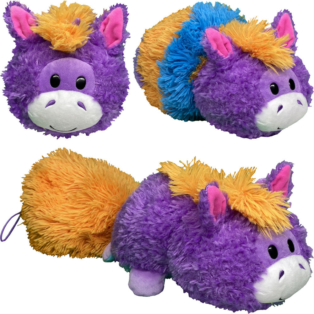 FlipaZoo Magic Tails 2-in-1 Plush - Blue Dragon to Purple Unicorn - Image 4