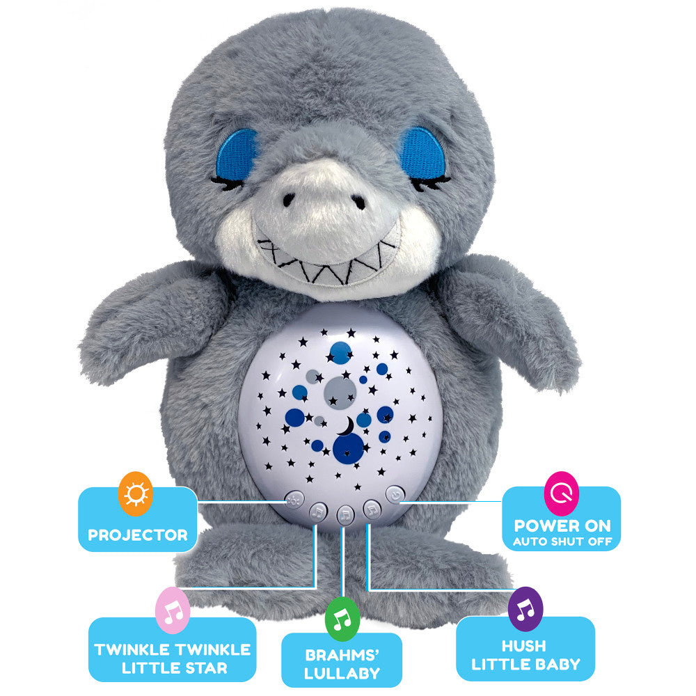 Happy Nappers Lullabrites Sweet Dreams Interactive Shark Plush - Grey & Blue