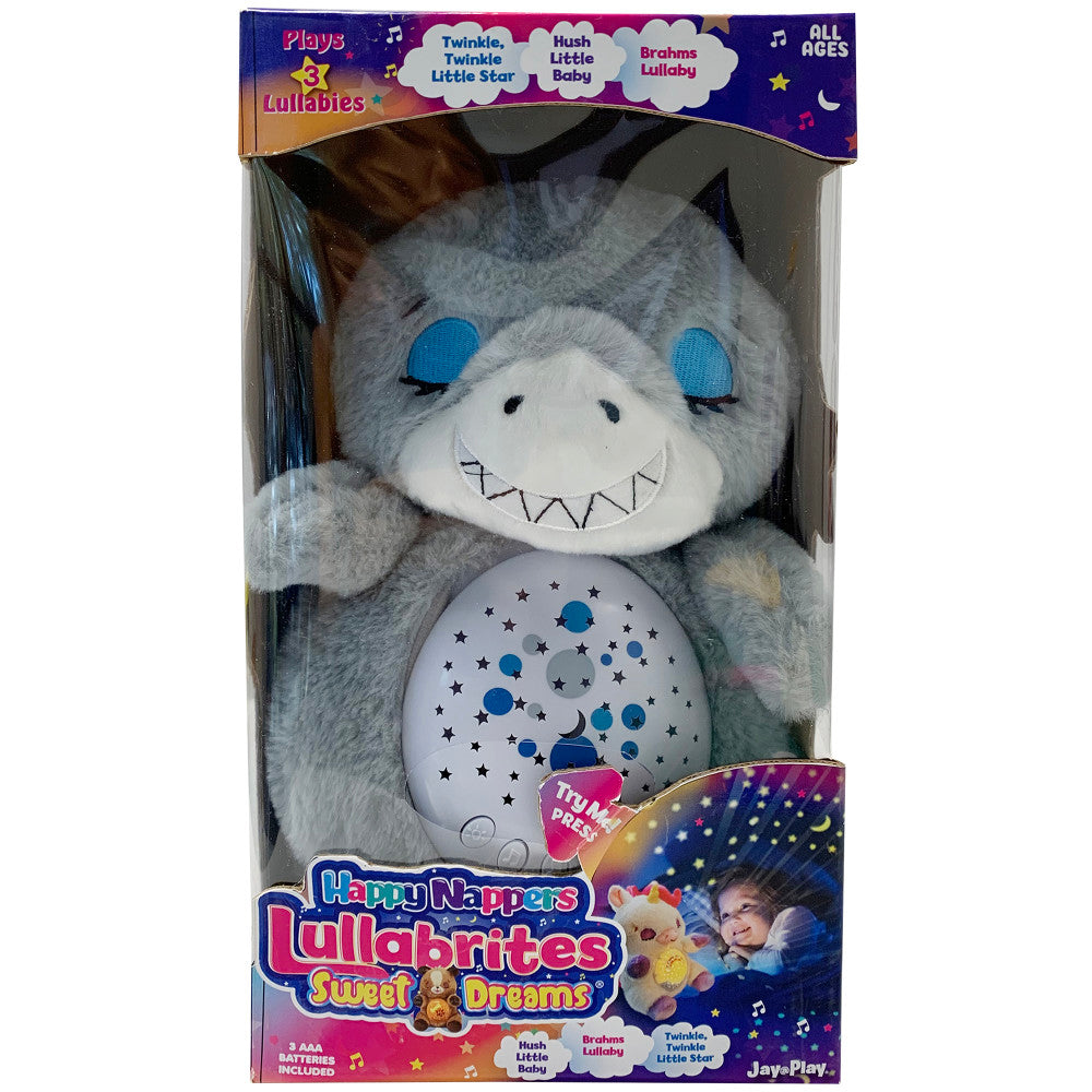 Happy Nappers Lullabrites Sweet Dreams Interactive Shark Plush - Grey & Blue - Image 3