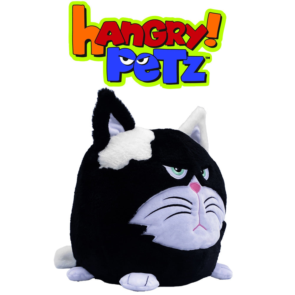 Alternative view of Hangry Petz Bella Black Cat 12 Inch Talking Plush