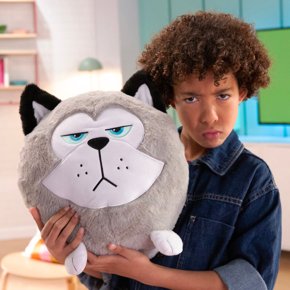 Hangry Petz Cooper Husky 12 inch Sound Plush - Grey & White - Image 3