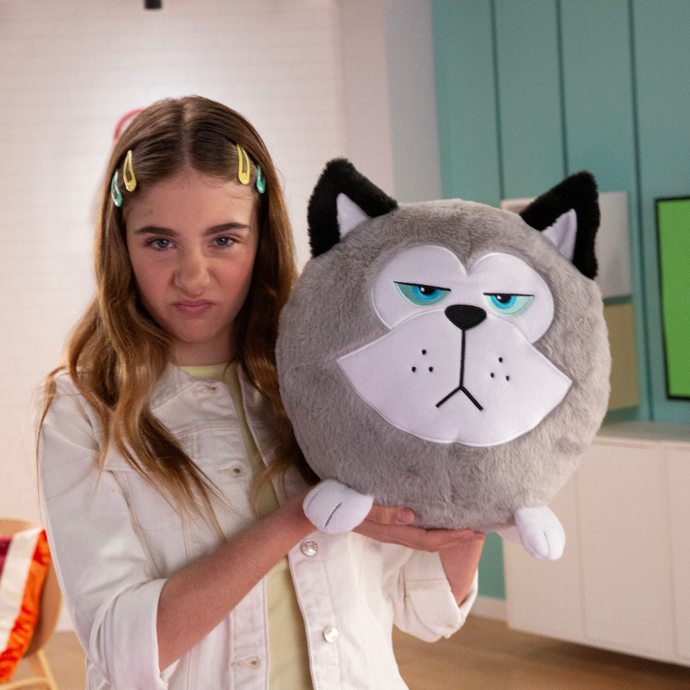 Hangry Petz Cooper Husky 12 inch Sound Plush - Grey & White - Image 4