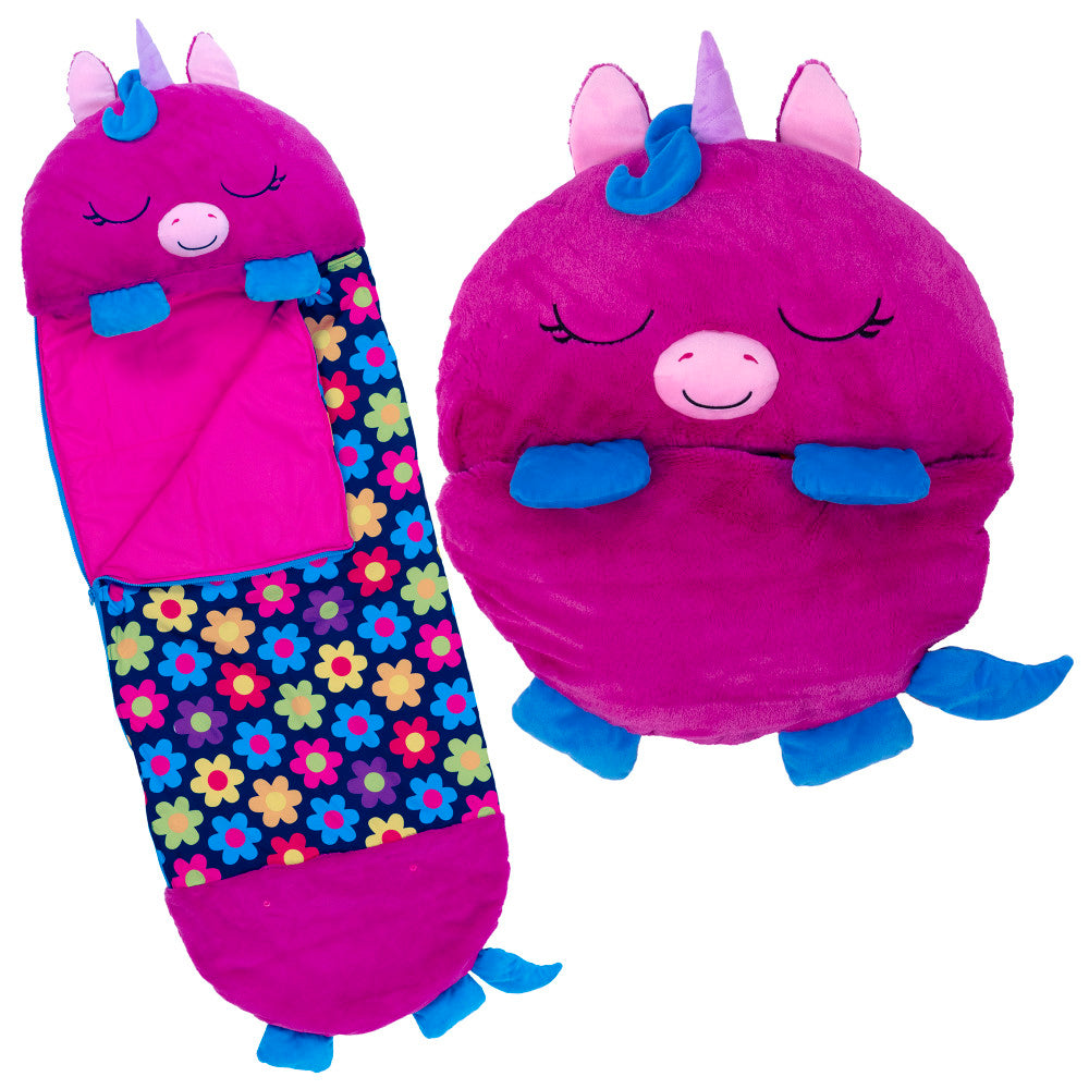 Alternative view of Happy Nappers Fiona The Purple Unicorn 66 inch Pillow & Sleepy Sack - Large