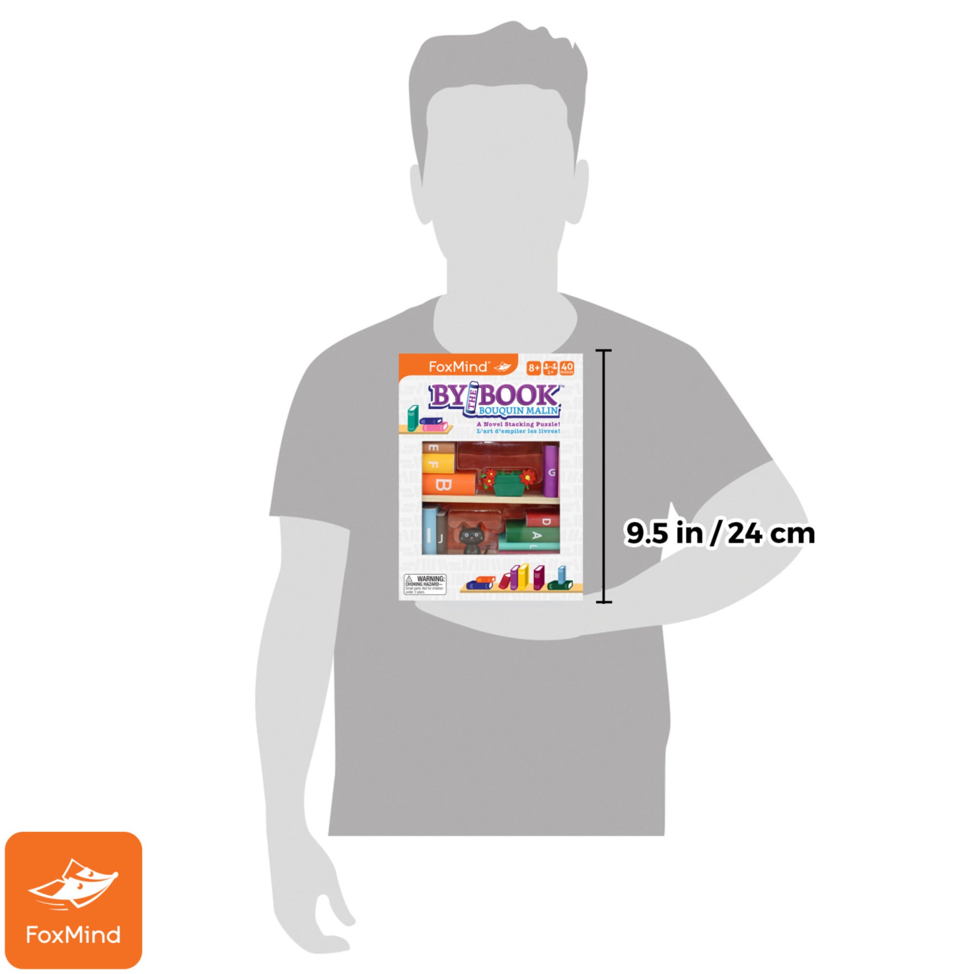 FoxMind By The Book 3D Wooden Stacking Puzzle - 40 Challenges - Image 5