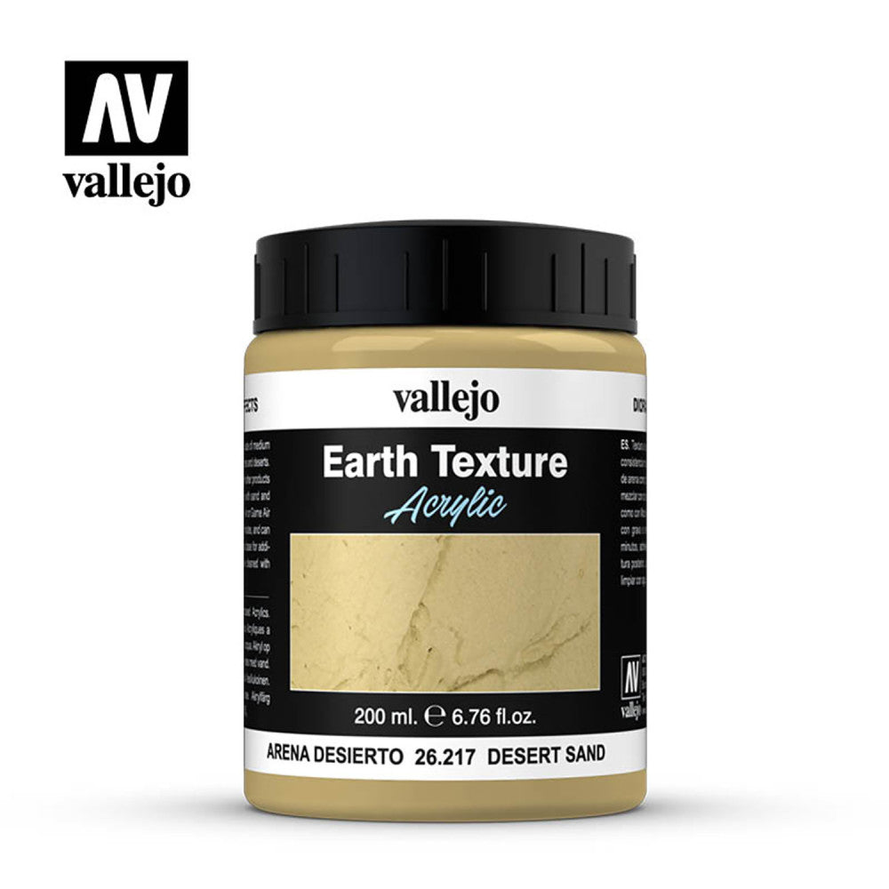 Vallejo Texture Acrylic Paint - Desert Sand Earth 26217 - 6.79 oz - Image 3