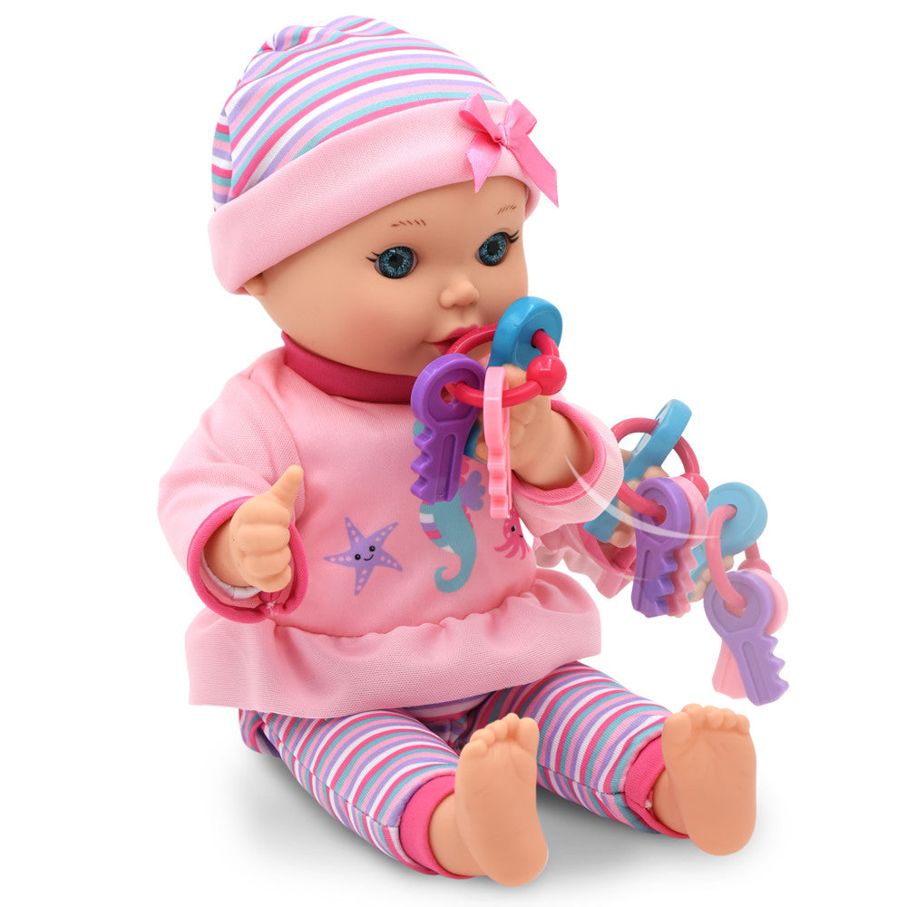 Little Darlings 12-inch - Fun With Keys Baby Doll - Seahorse Ensemble