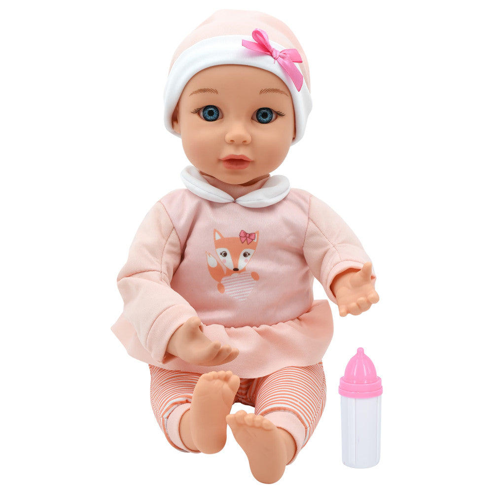Little Darlings 14 Inch - Sweet Touch Baby Doll with Fox-Pink-White Outfit