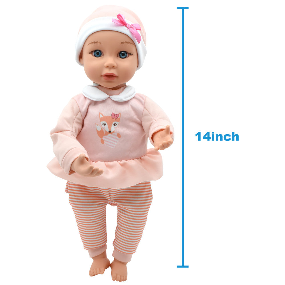 Alternative view of Little Darlings 14 Inch - Sweet Touch Baby Doll with Fox-Pink-White Outfit