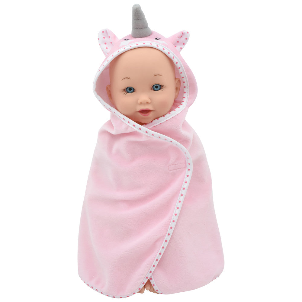 Little Darlings 12-inch Wash N' Play Baby Set with Unicorn Cover-Up - Image 4