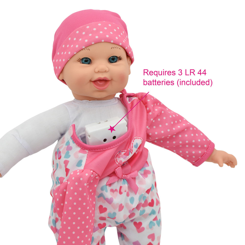 Little Darlings 12 Inch - Talking Twins with Heart-Themed Outfits - Image 4