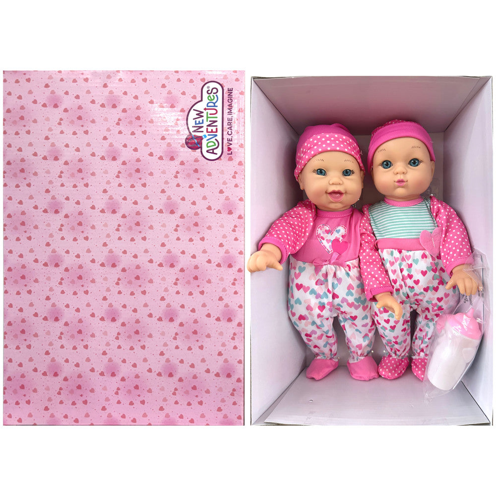 Little Darlings 12 Inch - Talking Twins with Heart-Themed Outfits - Image 6