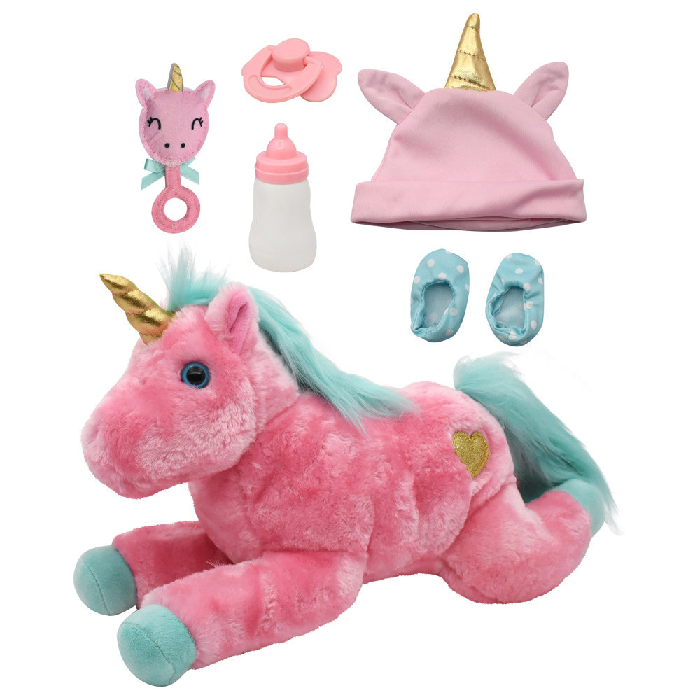 Alternative view of Little Darlings 15-Inch Unicorn Dream Baby Doll Set with Plush Companion
