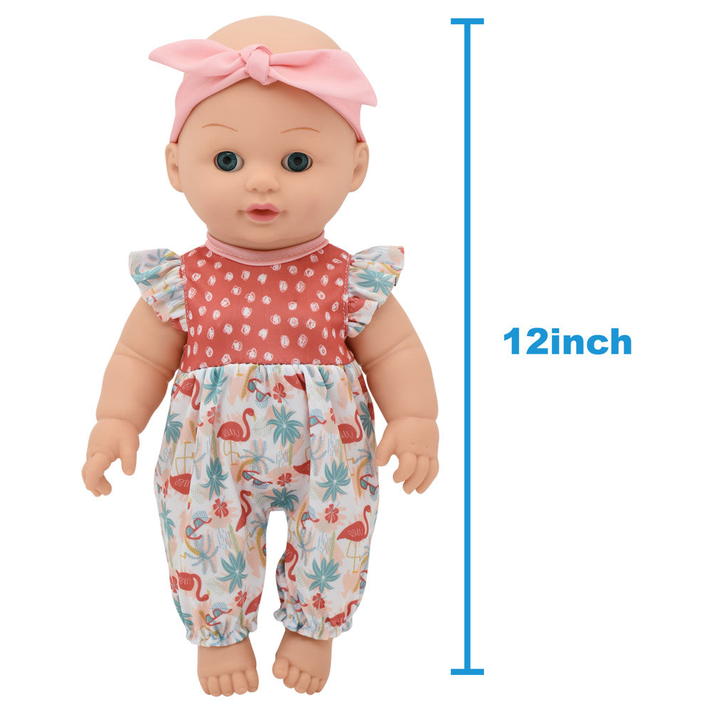 Little Darlings Flamingo Jumper & Pink Stroller Playset - Image 3