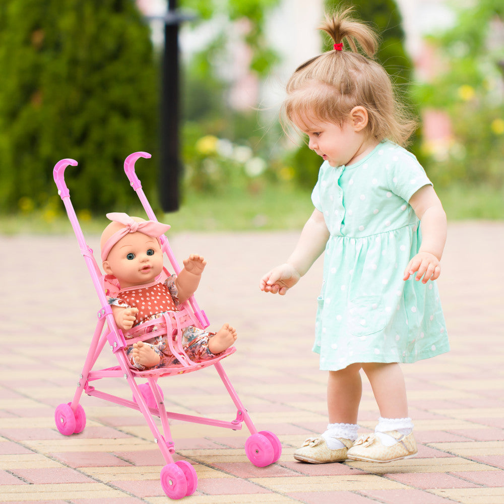 Little Darlings Flamingo Jumper & Pink Stroller Playset - Image 4