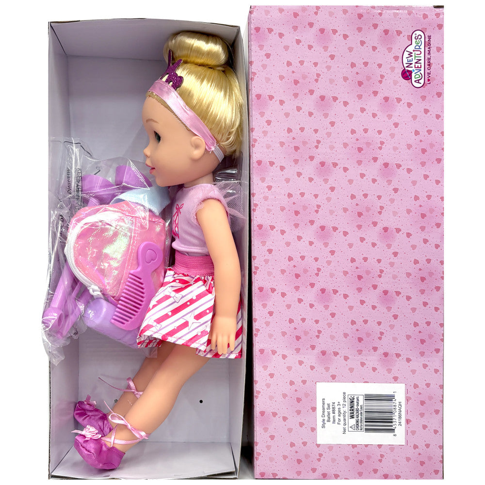 Style Dreamers 14" Ballet Set - Blonde Hair Hard Body Doll - Image 6