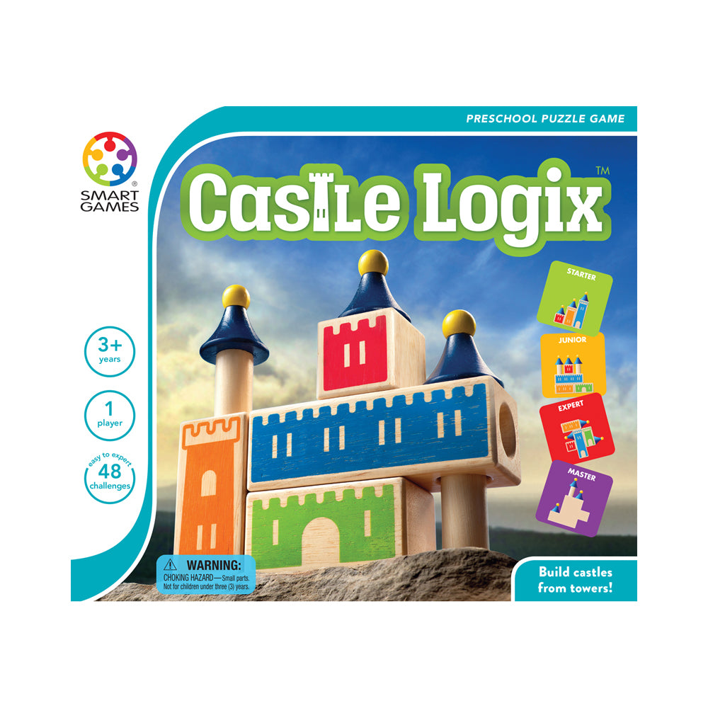 SmartGames Castle Logix Wooden Puzzle Game - Educational Brain Game for Kids - Image 2