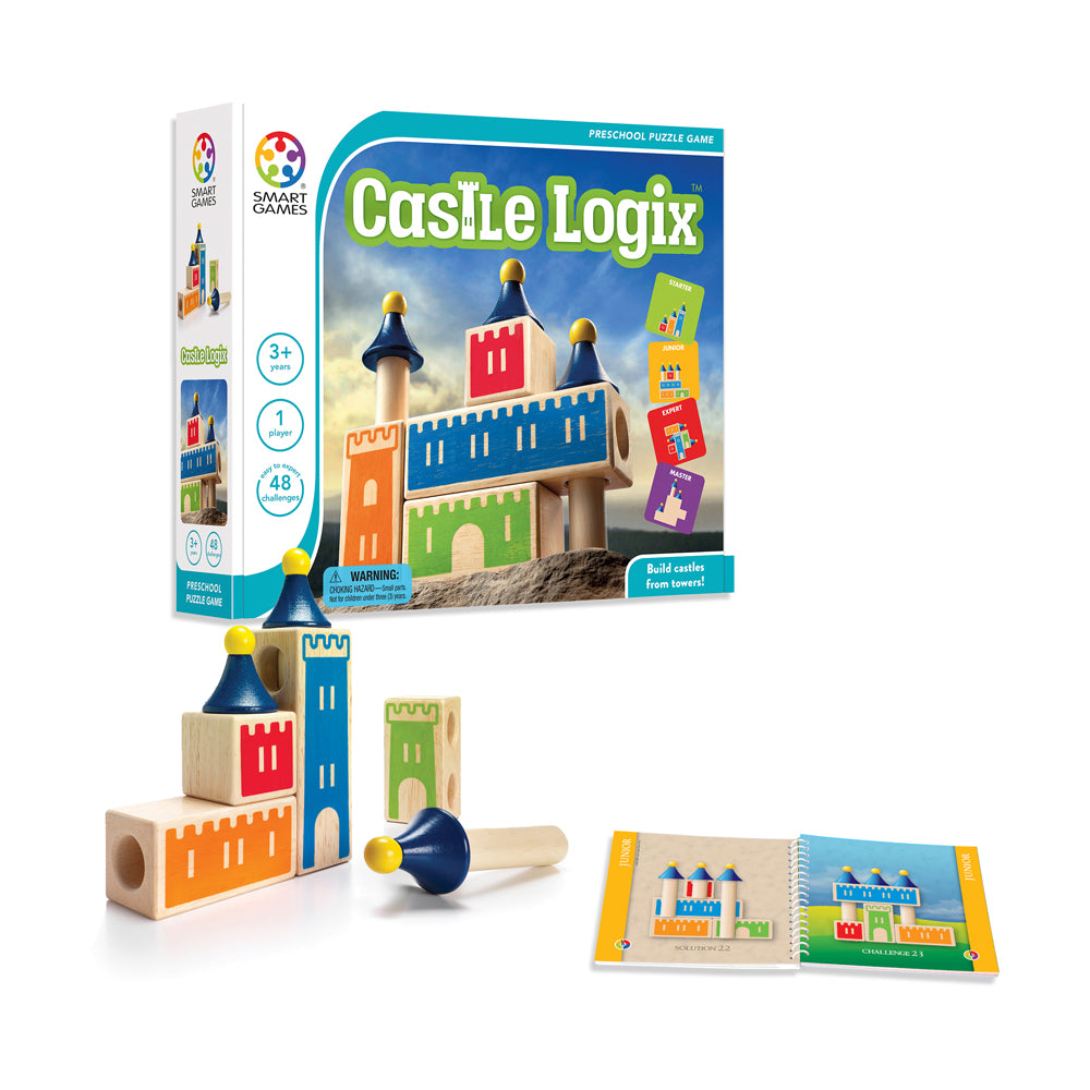 SmartGames Castle Logix Wooden Puzzle Game - Educational Brain Game for Kids - Image 3