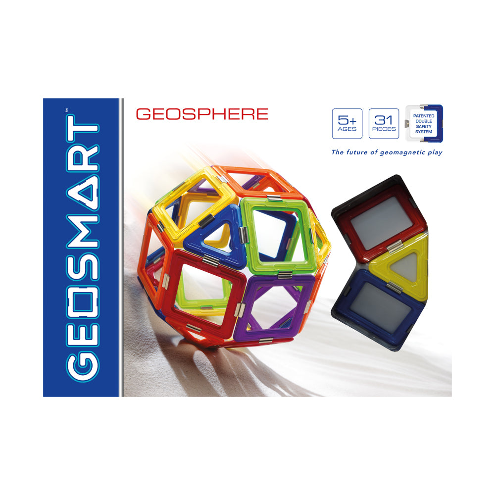 Alternative view of GeoSmart GeoSphere 31-Piece Magnetic Building Set with Spinner Base