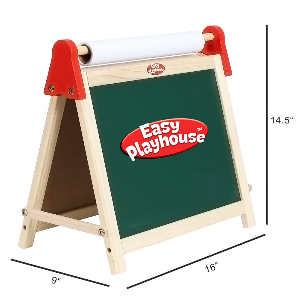 Easy Playhouse Creative Explorer Wooden Table Top Easel for Kids, Age 3+ - Image 5