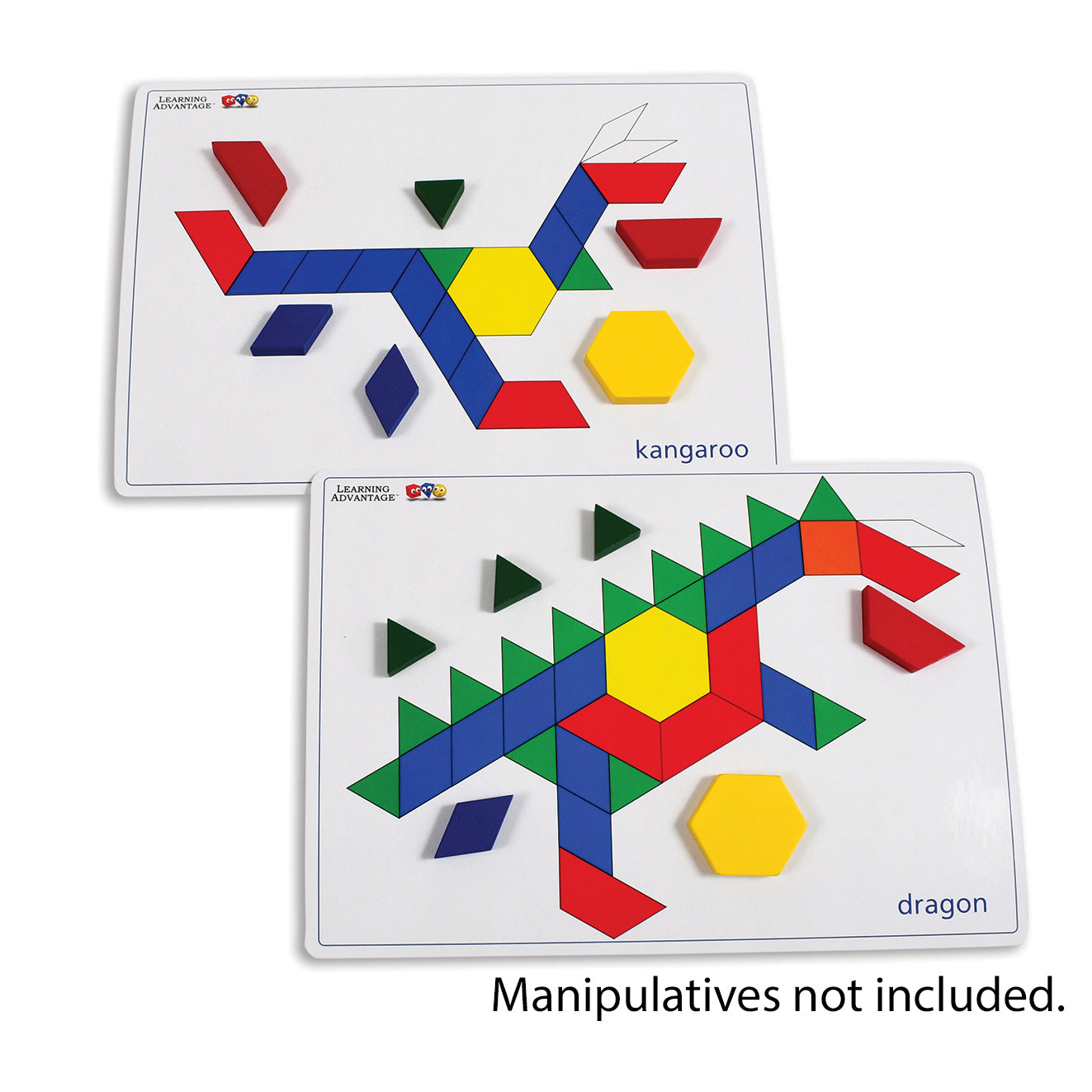 Alternative view of Learning Advantage Geometric Pattern Block Cards - 20 Double-Sided Activity Cards