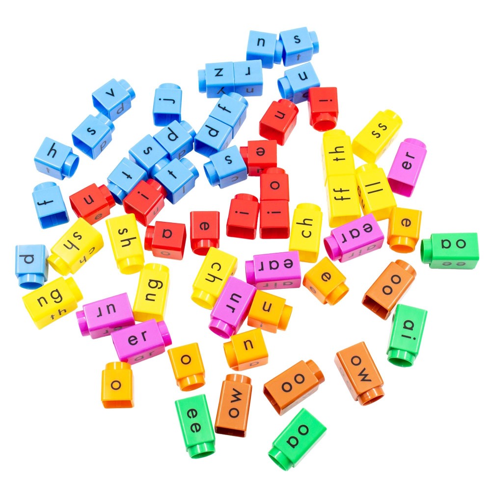 Junior Learning Rainbow Phonics - 58 Color-Coded Phonics Blox Set - Image 3