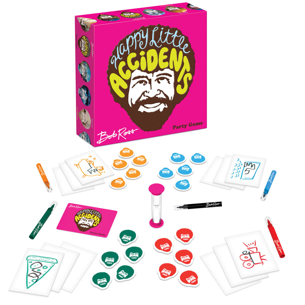 Alternative view of Bob Ross Happy Little Accidents Party Game