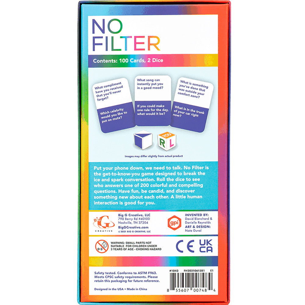No Filter Candid Conversation Game by Big G Creative, 3+ Players, Ages 12+ - Image 3