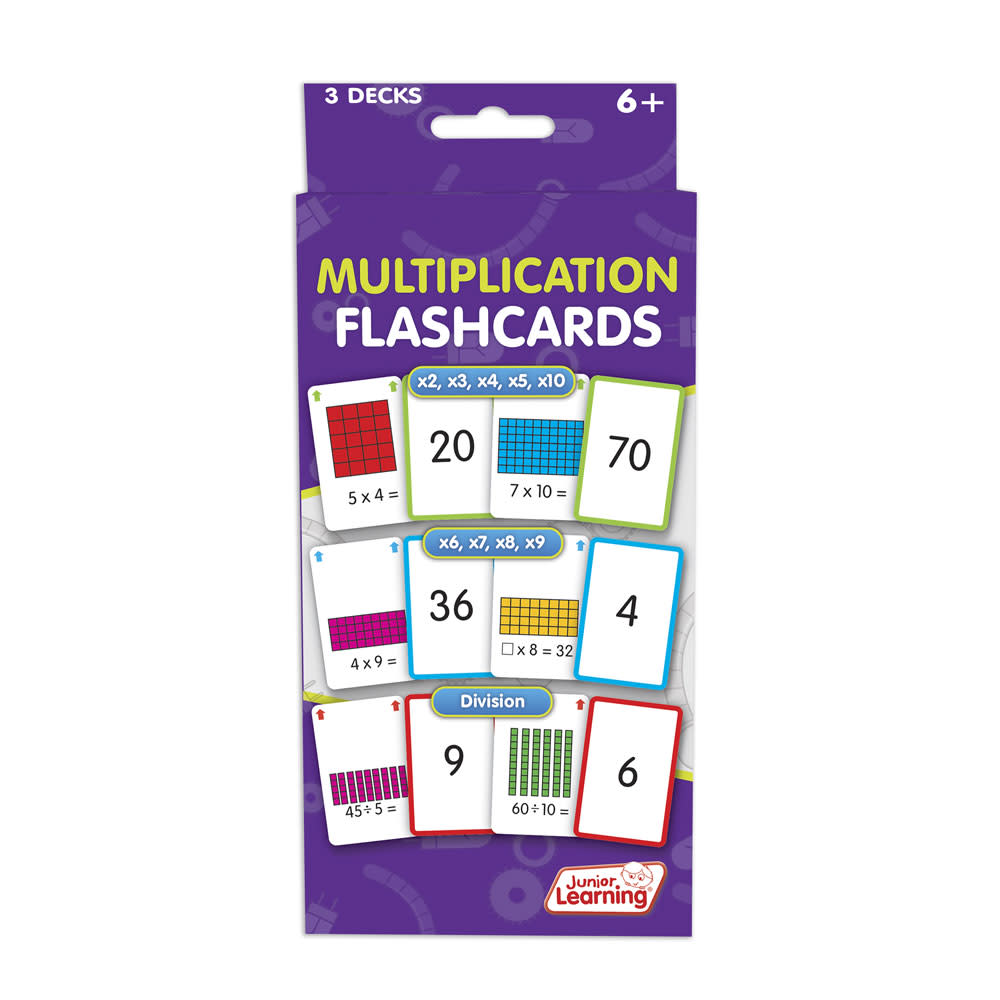 Alternative view of Junior Learning Multiplication Flashcards Set - Educational Math Game for Ages 5-6