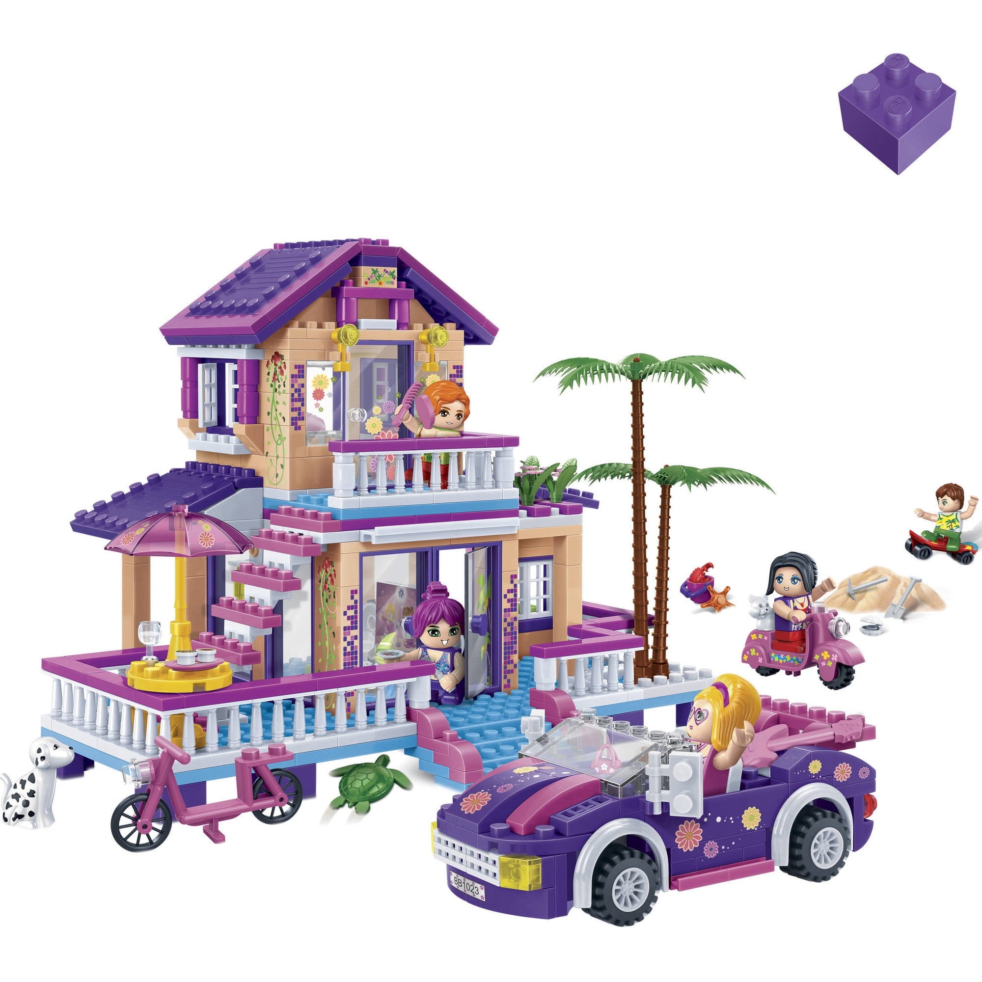 BanBao Trendy Beach House Building Set - 565 Pieces Multicolor