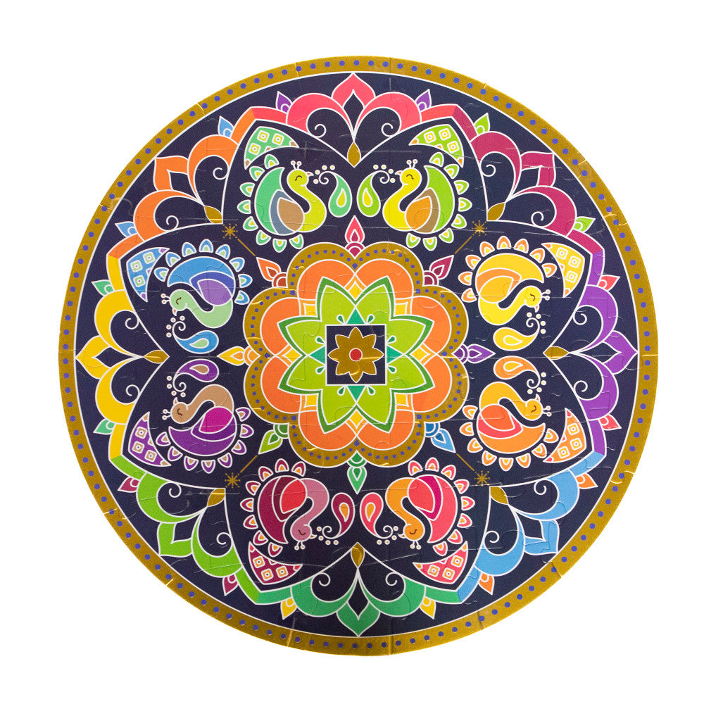 Alternative view of Kulture Khazana Rangoli Mandala 48-Piece Floor Puzzle