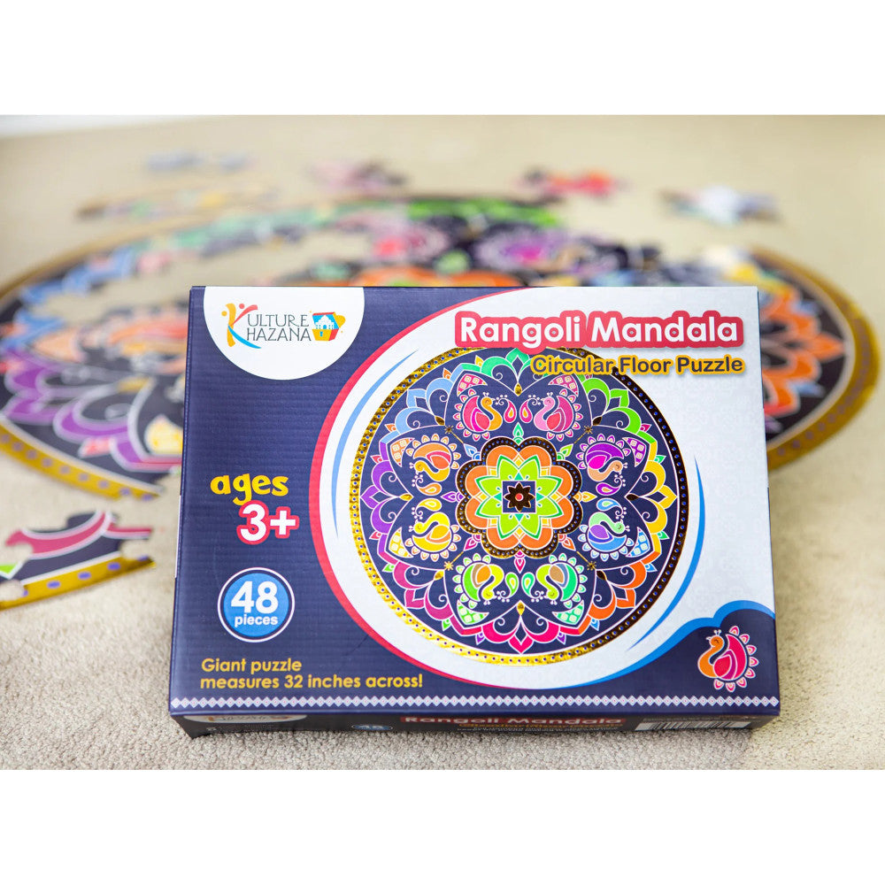 Kulture Khazana Rangoli Mandala 48-Piece Floor Puzzle - Image 3