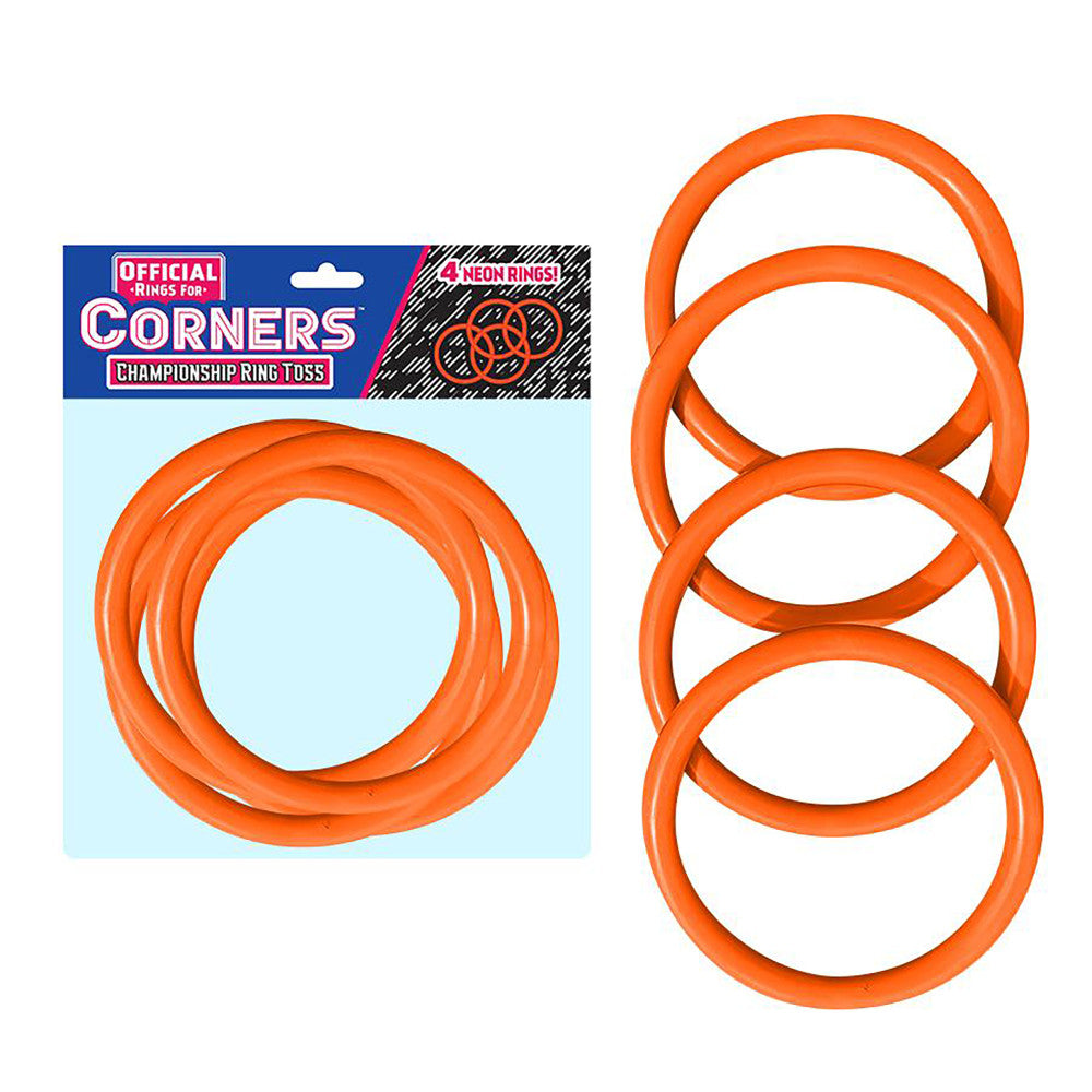 Alternative view of Corners Championship Ring Toss: 4pc Orange Ring Set - Indoor/Outdoor Fun