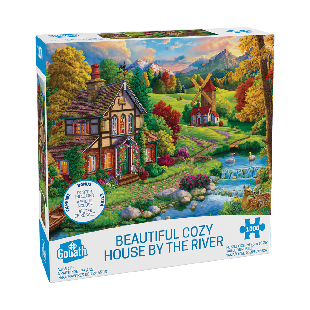 Goliath Beautiful Cozy House by the River Jigsaw Puzzle - 1000 pc - Image 2