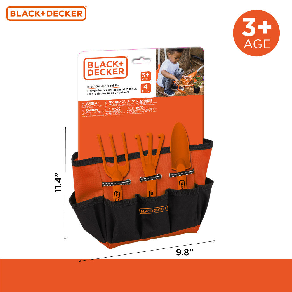Alternative view of Black and Decker Kids' 4-Piece Gardening Hand Toolset with Bag