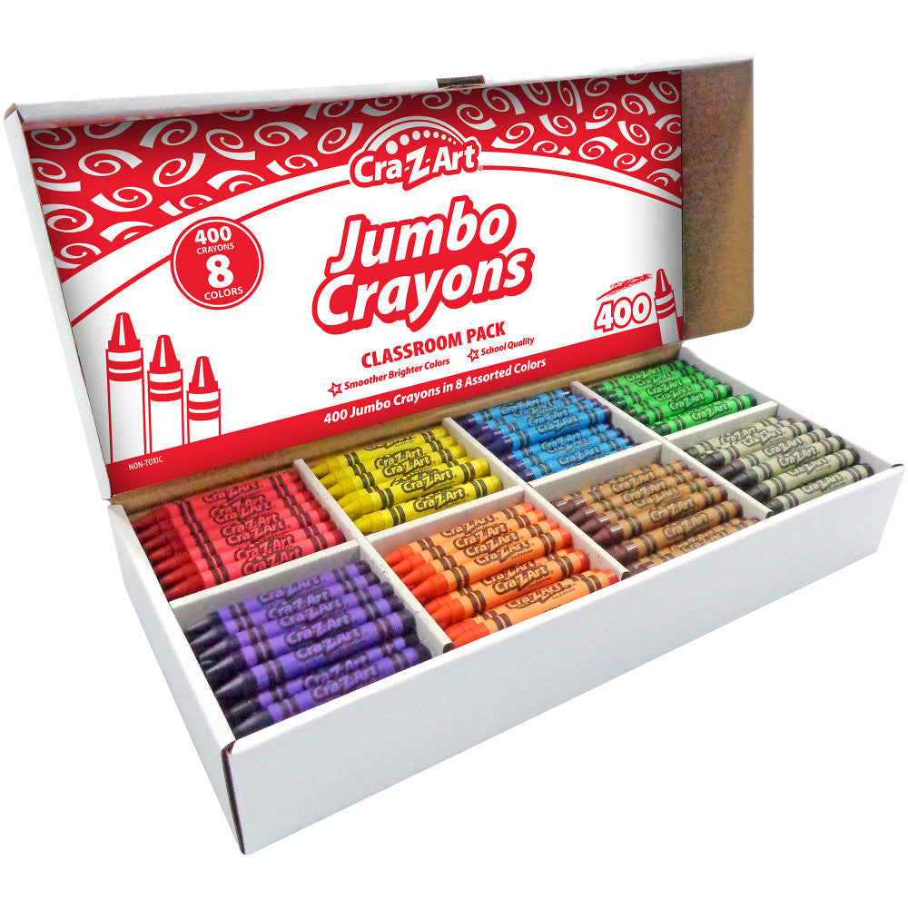 Cra-Z-Art Jumbo Crayons Classroom Pack - 400 Count, 8 Vibrant Colors - Image 6