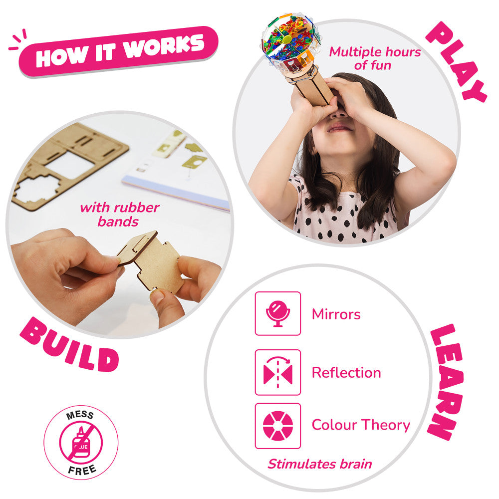 Smartivity Colorful Kaleidoscope STEM DIY Kit for Kids Ages 6-14