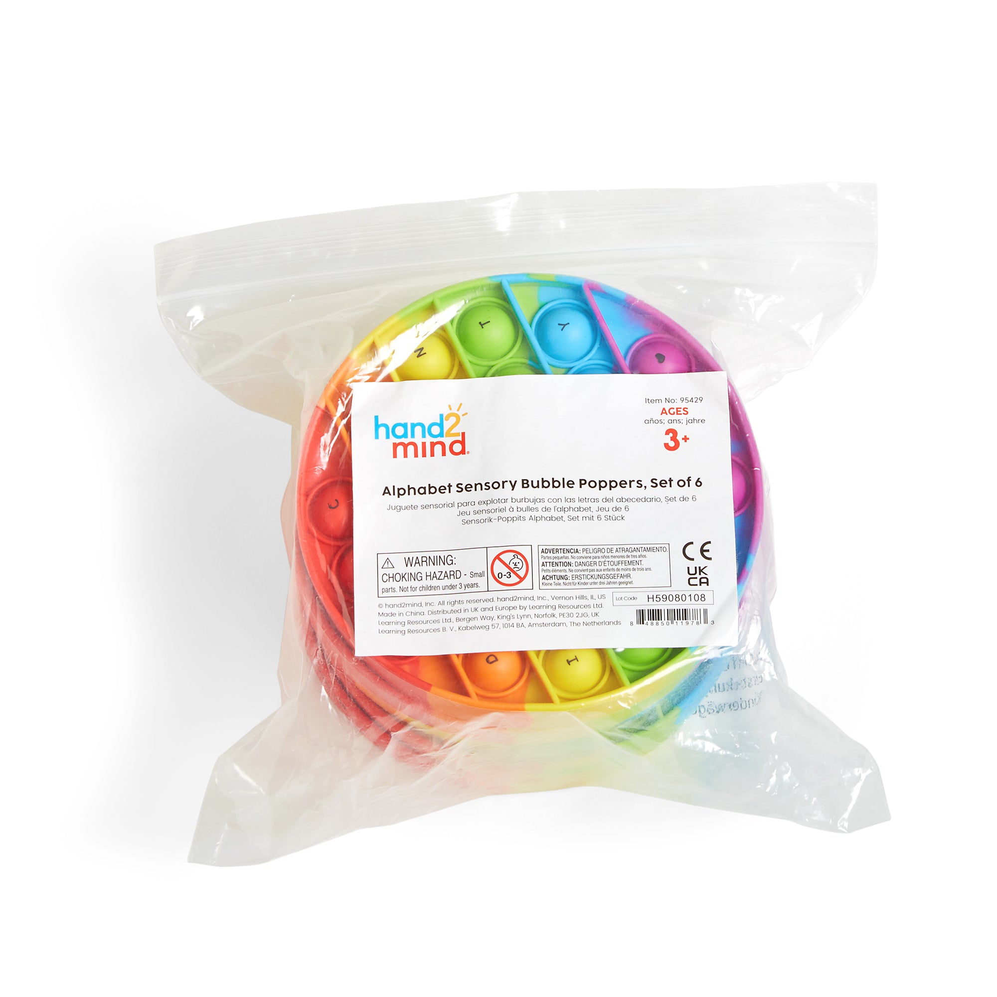 Hand2Mind Circular Alphabet Pop It Set - Educational Sensory Toy for Kids - Image 4