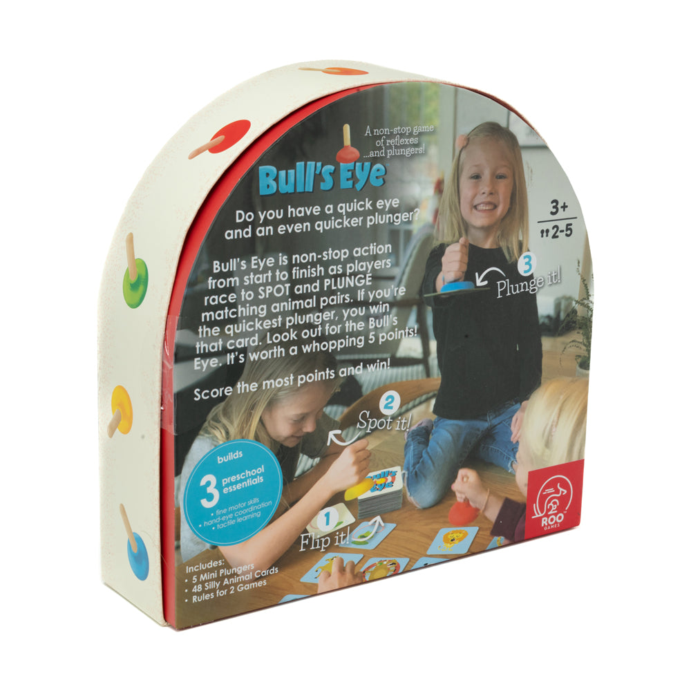 Alternative view of Bull's Eye Animal Card Plunger Game by Roo Games