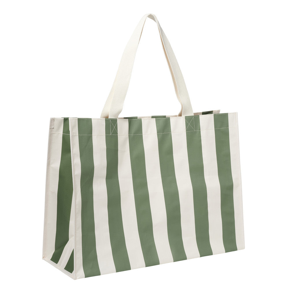 Sunnylife Carryall Beach Bag - Stylish Vacay Olive Stripe