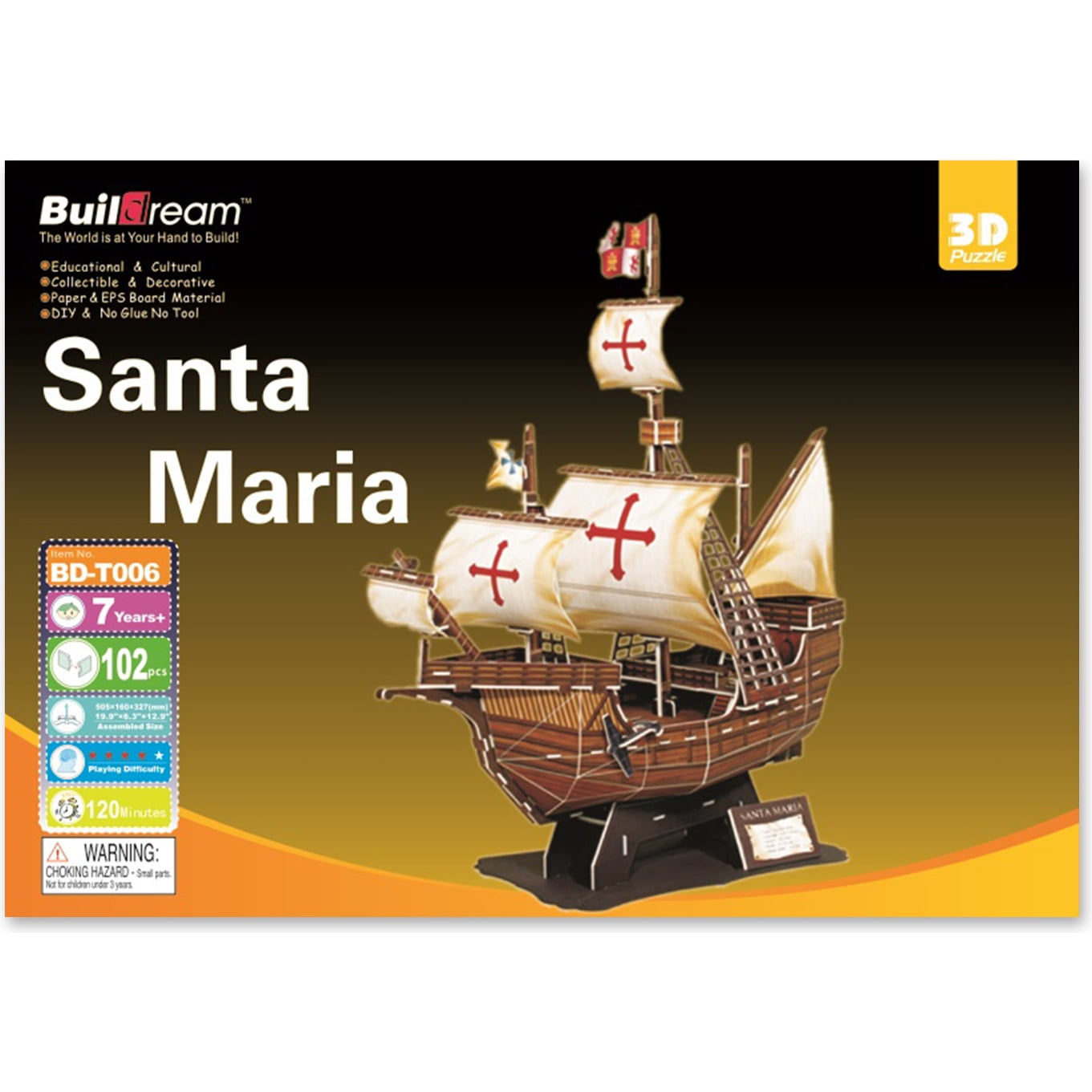 Buildream Santa Maria Ship 3D Puzzle Adventure