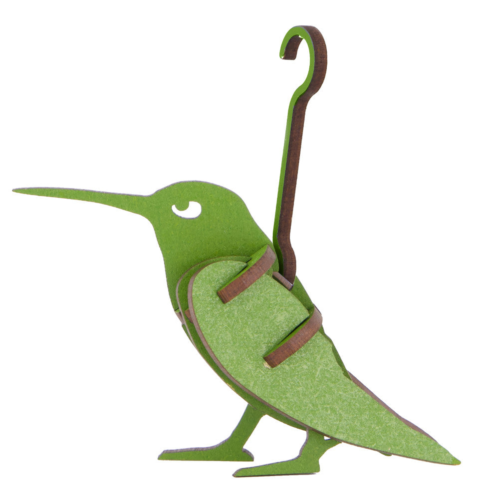 Little & Wood: Hummingbird 3D Wooden Puzzle Kit - Green - Image 2